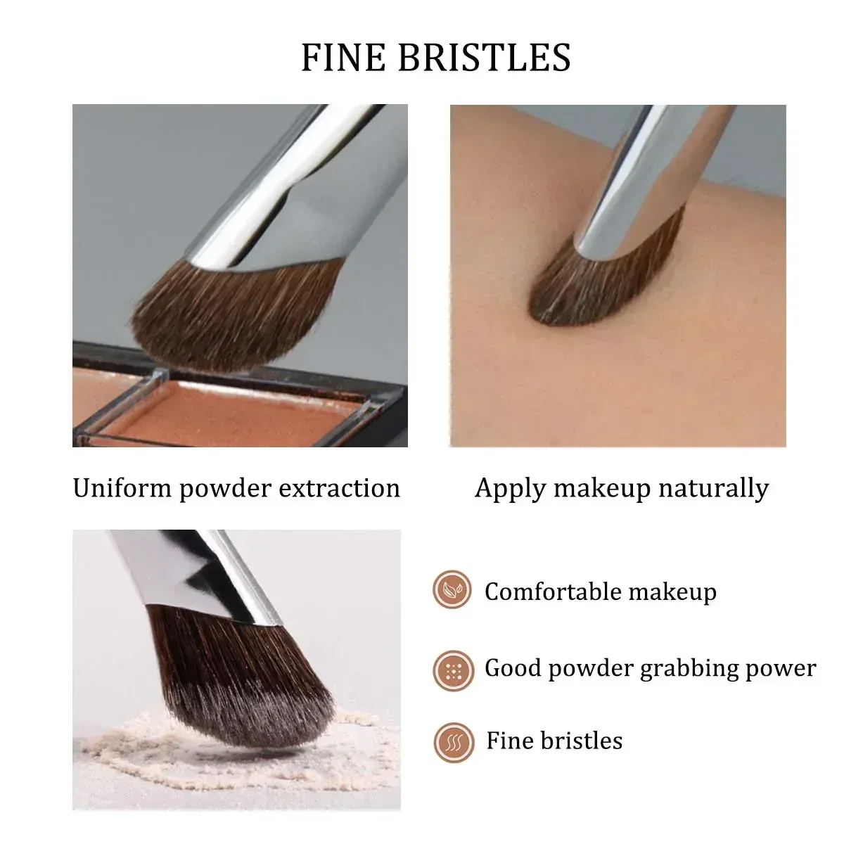 1pcs Nose Shadow Brush Angled Contour Makeup Brushes Face Bronzer Nose Silhouette Eyeshadow Cosmetic Blending Make Up Tool