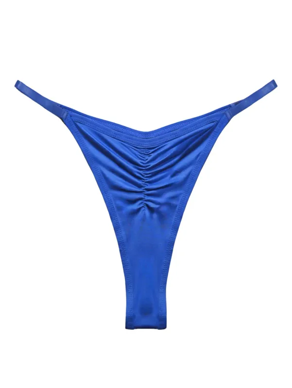 1pc Men's High Slit Ruched Thong - Ice Silky Smooth Semi Sheer, Ultra Sexy Breathable No-Stick Soft Casual Men Underwear — image 13