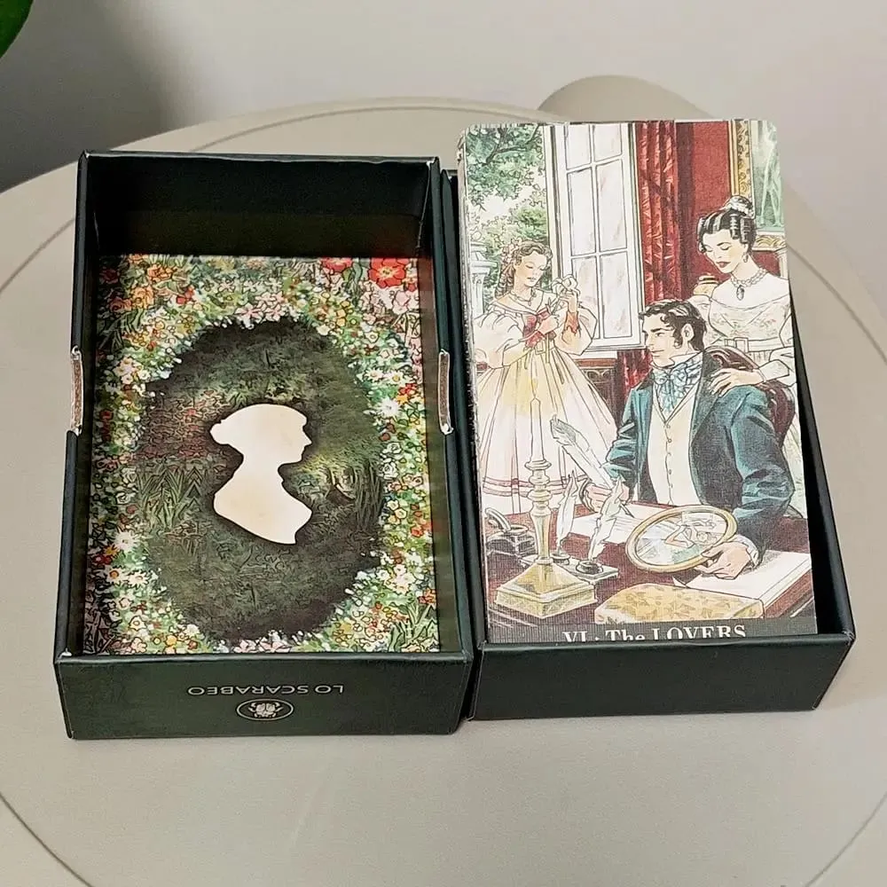 12*7cm Jane Austen Tarot in Rigid Box - A Regency Romance Divination Deck for Literature Lovers 78-Card Deck