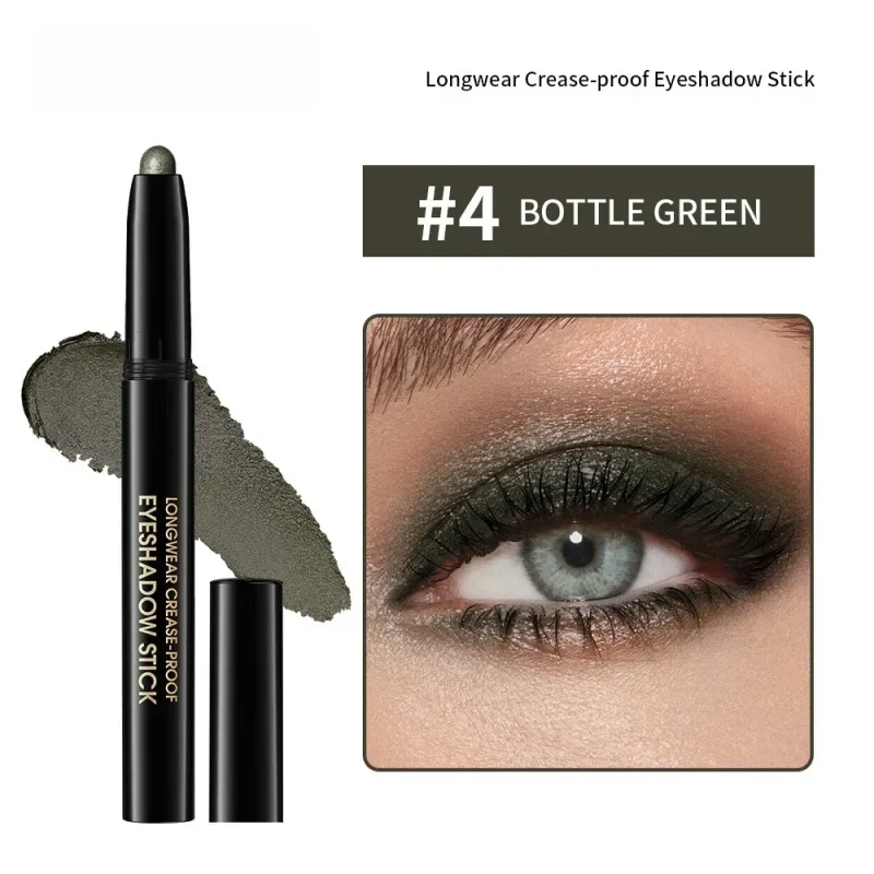 6 Colors Eyeshadow Pencil Stick Shimmer And Matte Waterproof Metallic Glitter Eye Shadow Highlighter Pencil Eyeshadow Cosmetics