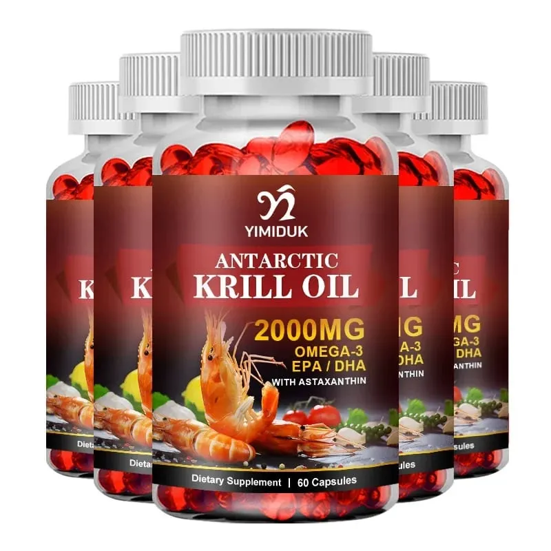 Pure Krill Oil 2000mg Supplement for Healthy Lipid Management Cardiovascular Protection Skin & Brain & Heart Health Non-GMO — image 9