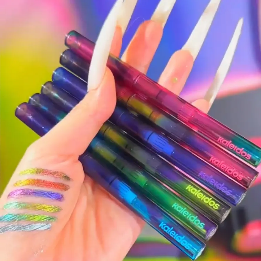 Kaleidos Eyeliner Gel Pencil Waterproof Chameleon Colour Long Wear Glitter Metallic Eye Shadows Pen Eye Liner Stamp Makeup — image 1