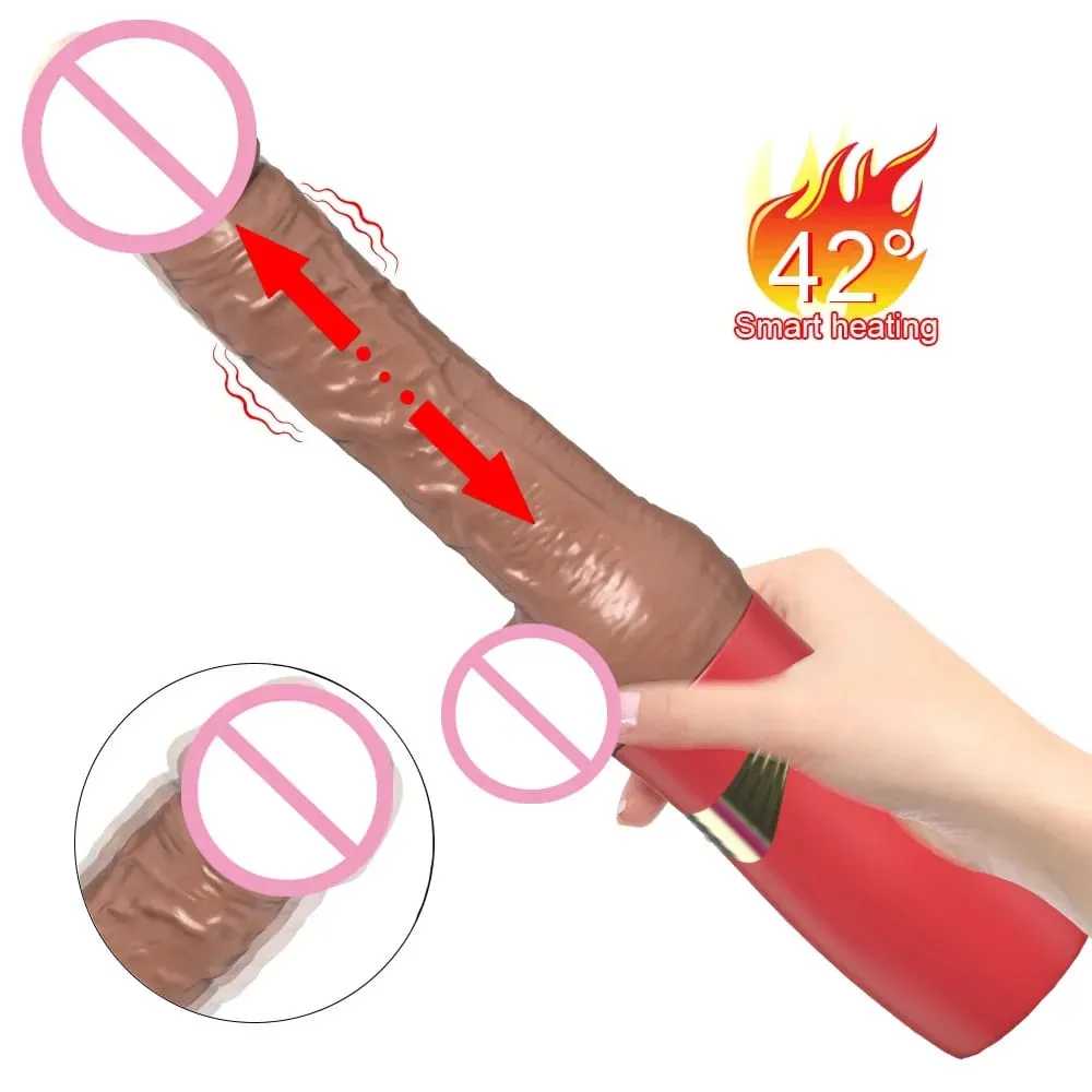 Realistic Thrusting Dildo Vibrator for Women with Heating And Telescopic Function Anal Vagina Stimulator Couples Sex Toy — image 6