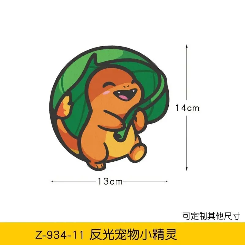 20 stylů Pokémon samolepky na auto Anime postava Pikachu Gengar Eevee Charmander Roztomilá kreslená panenka Kreativní samolepka Dárky k narozeninám