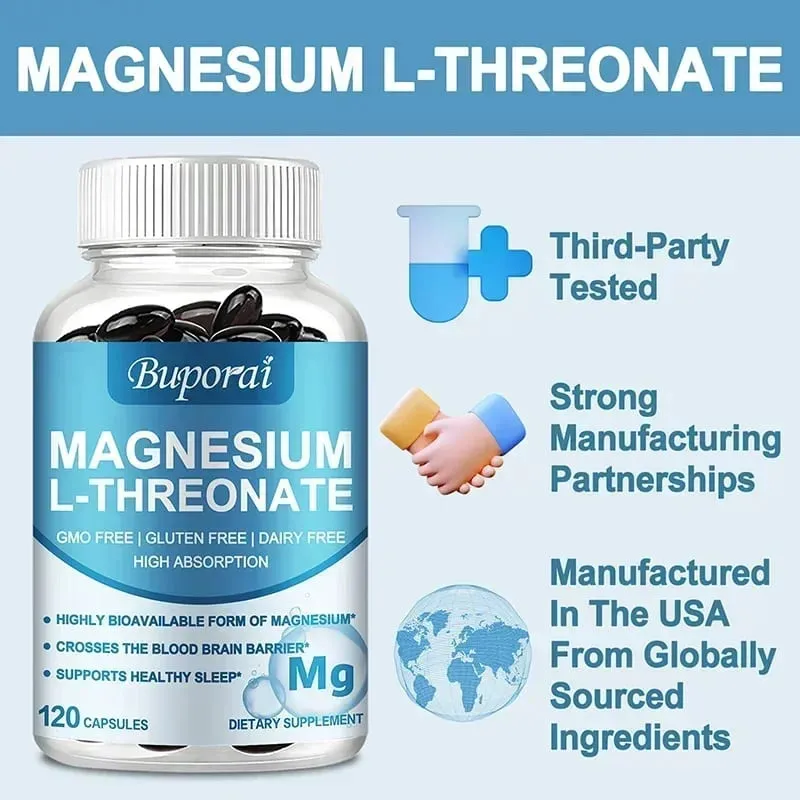Magnesium L Threonate Supplement - Muscle Strength Bone and Joint Health Focus and Memory Enhancer Supports Nerve FunctionSup — image 4