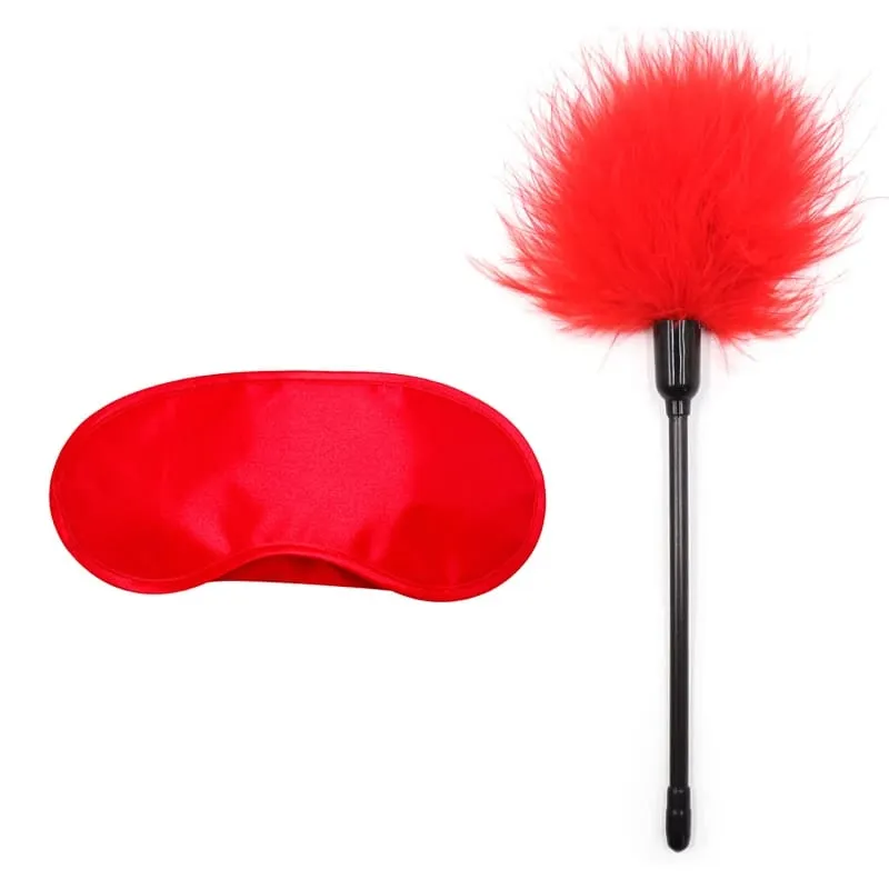 Sex Toys For Women Bdsm Set Sexy Leather Plush Sex Toys Bondage Kit Handcuffs Feather Blindfold Fetish Flirt Goods For Adults — image 10