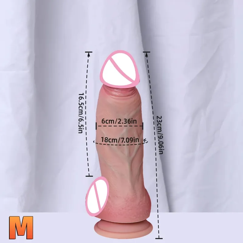 New Realistic Soft Double Silicone Big Dildo 2 Colors Penis 3 Sizes Vaginal Masturbation Suction Cup Dick Woman Anal Sex Toy — image 8