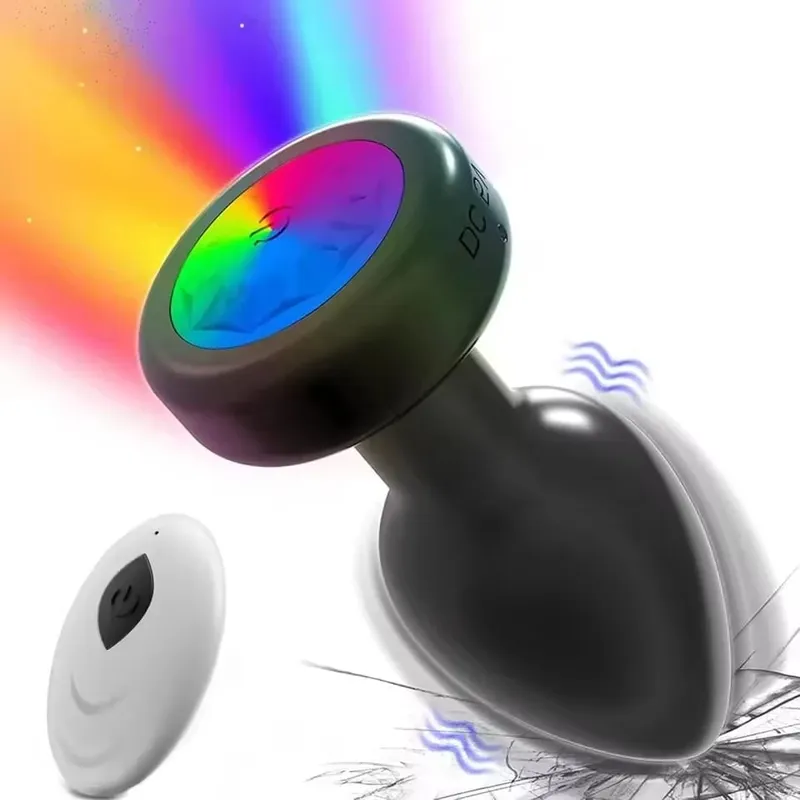 Powerful LED Anal Plug Vibrator for Men Women Female Vagina Remote Stimulator Prostate Butt Plug for Adult Couples Sex Toys