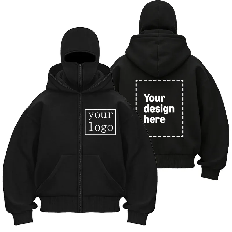 Men's Double-Capped Hooded Jacket For Car And Motorcycle Riding, Warm And Plush, Fashionable And Loose, With Zipper Hood — image 11