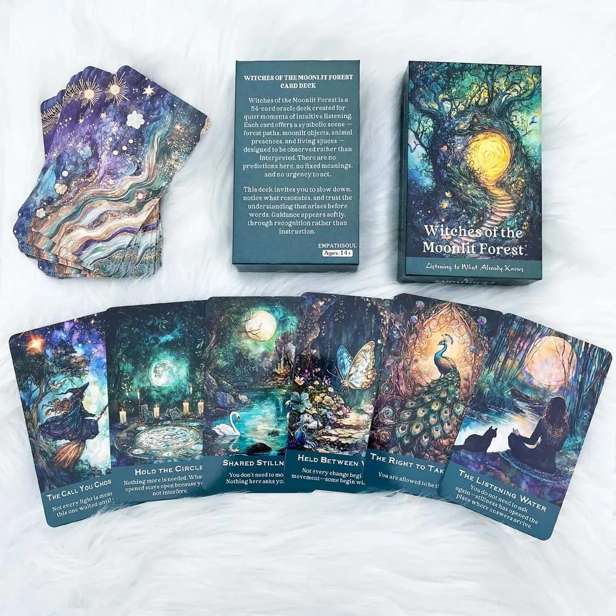 54Pcs 13x8 cm Witches Of The Moonlit Forest Oracle Listening to What Alteady Knows Deck Card Games — image 3