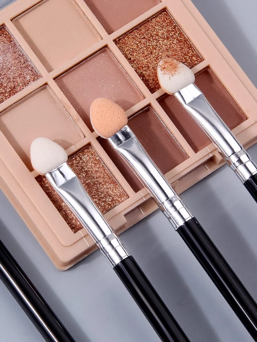 10Pcs Dual-Color Sponge Eyeshadow Brushes Makeup Tools Eyeshadow Stick Sponge Head Nail Smudge Brush — image 5