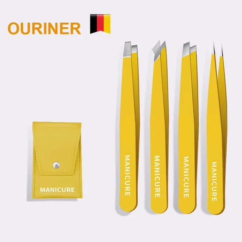 Eyebrow Tweezer Colorful Hair Beauty Fine Hairs Puller Stainless Steel Slanted Eye Brow Clips Removal Makeup Tools — image 3