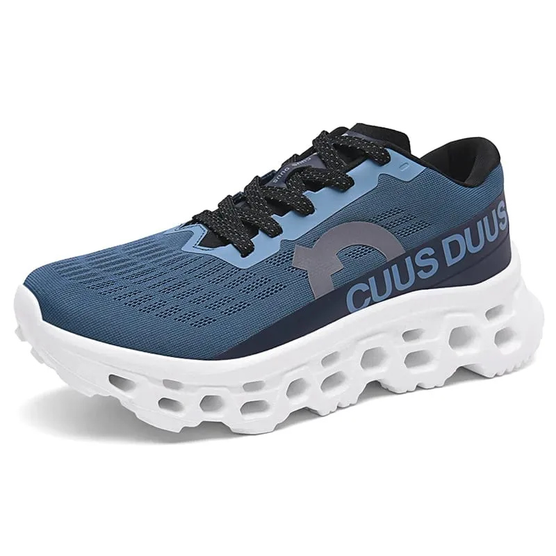 Men's running shoes hollow cushioning thick soled sneakers breathable mesh lightweight non-slip sneakers outdoor fitness shoes — image 2