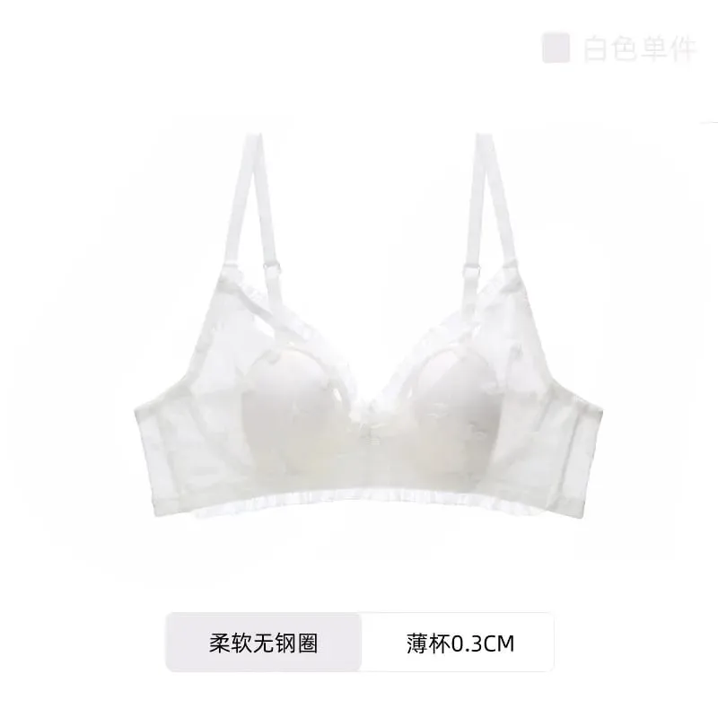 Sutiã Com Orelhas De Coelho Estilo Japonês Ultrafino Aumenta Peito Pequeno Sustenta Grande Anti-Caída Conjunto Lingerie — image 13