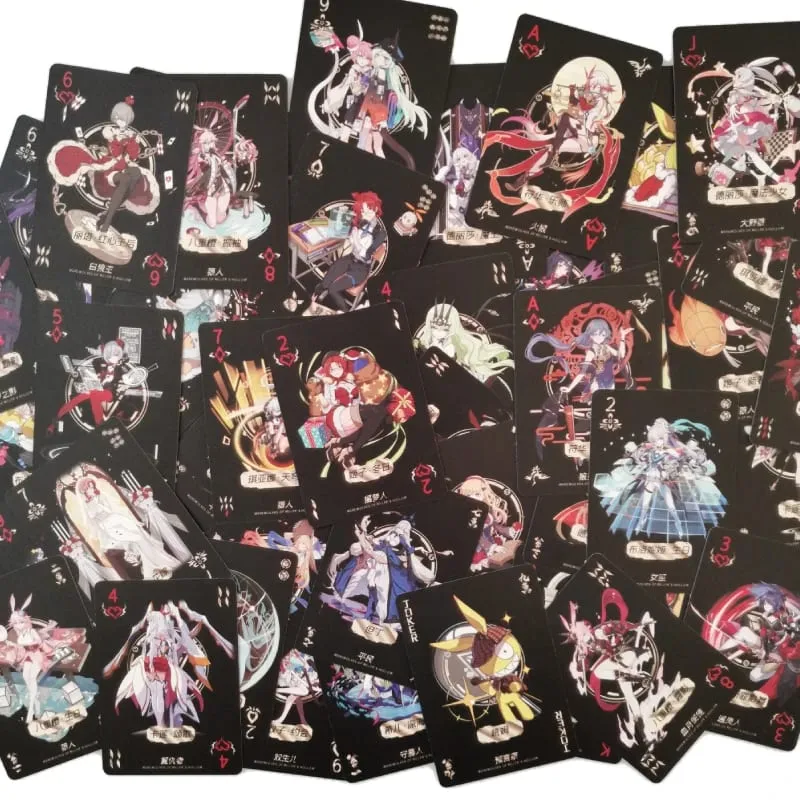 Anime Cartoon Honkai Impact 3 Cosplay Board Game Cards Hardcover Poker Toy Collrction Gift — image 4