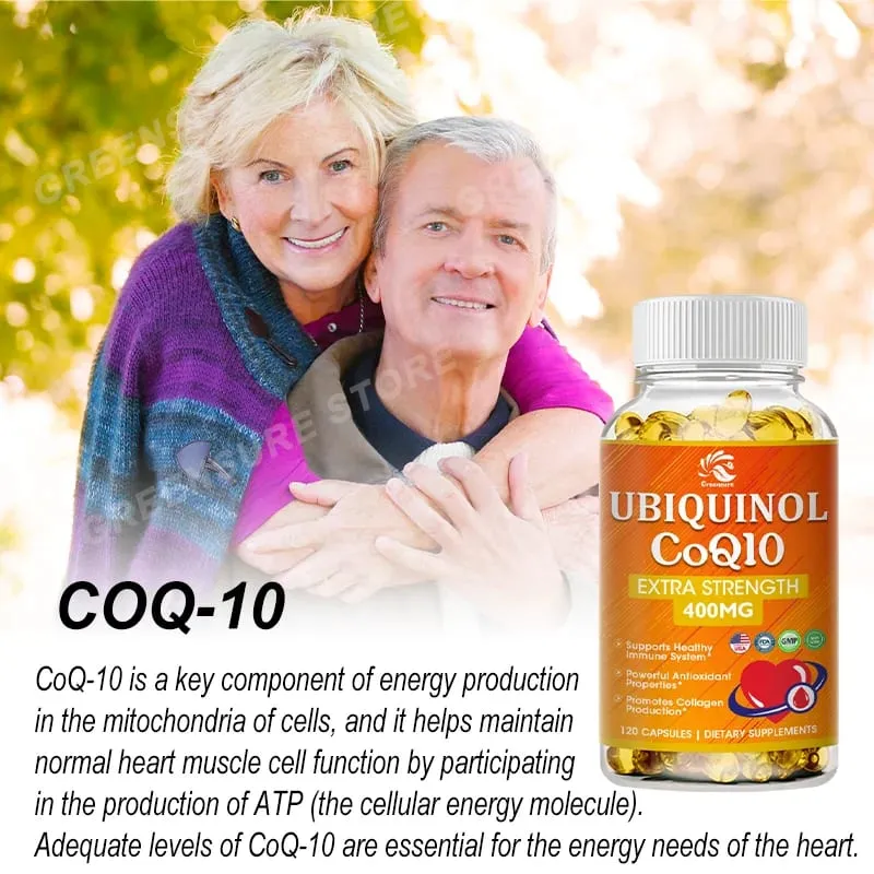 Buy 3 Get 1 Free - CoQ10 Capsules (Ubiquinone) 400mg - Support for Brain Heart & Energy Health – High Absorption Supplement — image 4