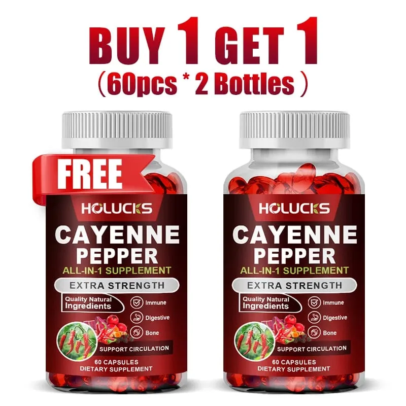 Viên nang ớt cayenne tiên tiến với Vitamin D3 & K2 hỗ trợ lưu thông sức khỏe miễn dịch & thoải mái tiêu hóa — image 9