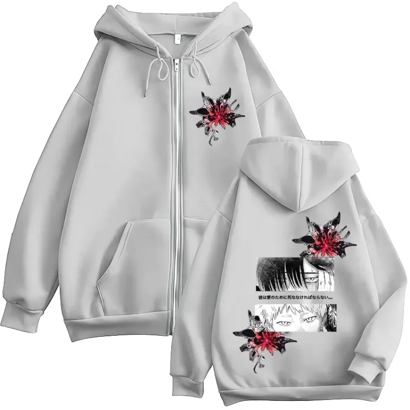Anime The Summer Hikaru Died Hikaru Yoshiki Eyes Zipper Hoodies Men Women Fashion Zip Up Sweatshirts Long Sleeve Pullover Jacket — image 6
