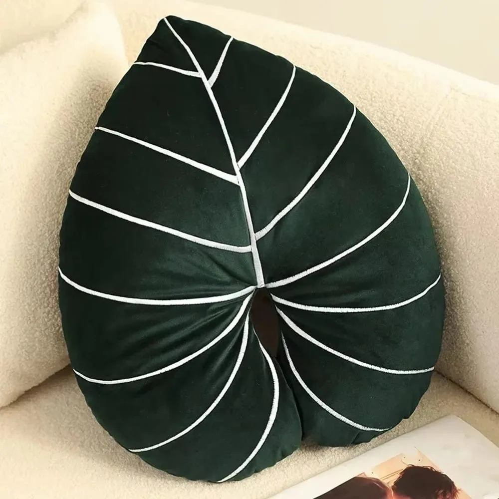 New Cartoon Creative Leaf Back Cushion Home Indoor Decor Adult Pillow Cushion Green Plant Leaf Leaf Cushions