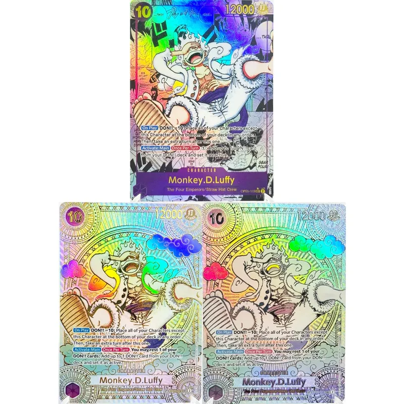(EN/JP) ONE PIECE GAME Card Monkey D Luffy OP05-119 Manga SP Gold/Silver High Quality Textured Flagship Proxy Cards — image 8