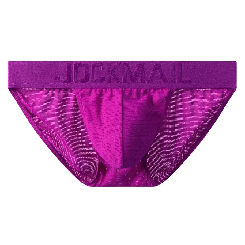 Jockmail Mans Underwear Gay Brief Nylon Mesh Sexy Low Waist Ropa Interior Hombre Letter Embroidery Sissy Panties Male Lingerie — image 31