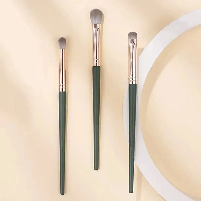 [E] 3PCS Eye Shadow Detail Brushes Tool Set Cosmetic Highlighter Lying Silkworm Smudge Soft Hair Brush Blush Beauty Makeup