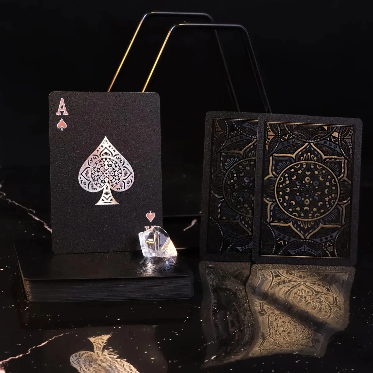 Black Gold Playing Card Game; Plastic Waterproof Poker Suit; Magic Package Board Game Gift Collection — image 2