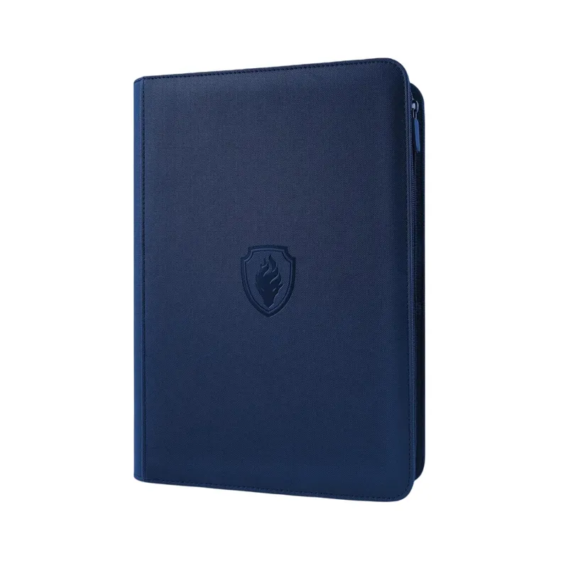 9 Pocket Trading Card Binder PU Cover Zipper Card Collection Album Sturdy 360 Side-Loading Card Folder Holder for Game Cards
