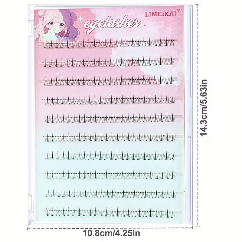 120pcs Self-Adhesive Small Flame Lower Eyelashes & 80pcs Glue-Free Fairy Lower Lashes 5mm Length Each for Eye Makeup — image 2