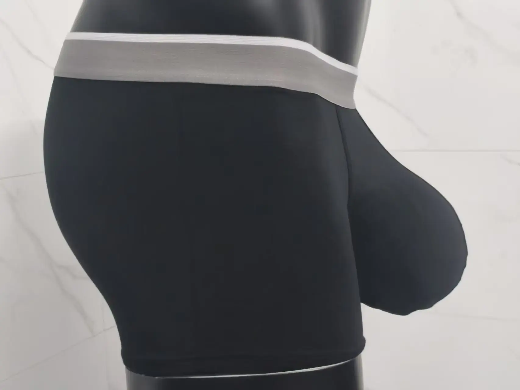 Sexy 18CM Big Pouch Separate Underwear Men's Modal Solid Mid Waist Short Boxers Breathable Separate Bugle Enhance Underpant — image 1