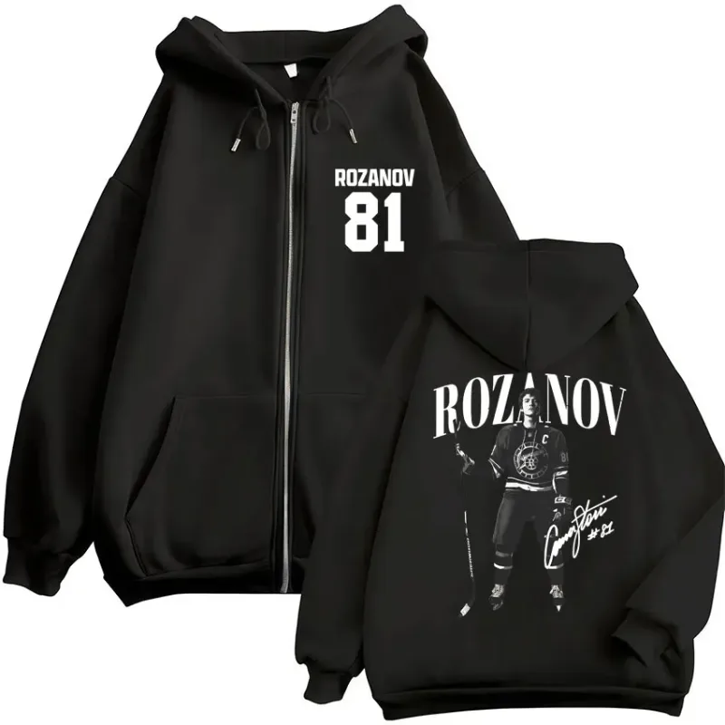Heated Rivalry Ilya Rozanov 81 Zip Up Hoodies Men Women Vintage Fashion Cardigan Sweatshirt Loose Fleece Casual Coats Streetwear