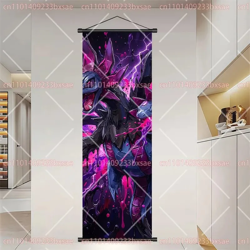 Pokémon Anime Elf Dragonite Gengar Pikachu Charizard Kyogre Rayquaza HD Poster Scroll Painting Art Hanging Painting Holiday Gift