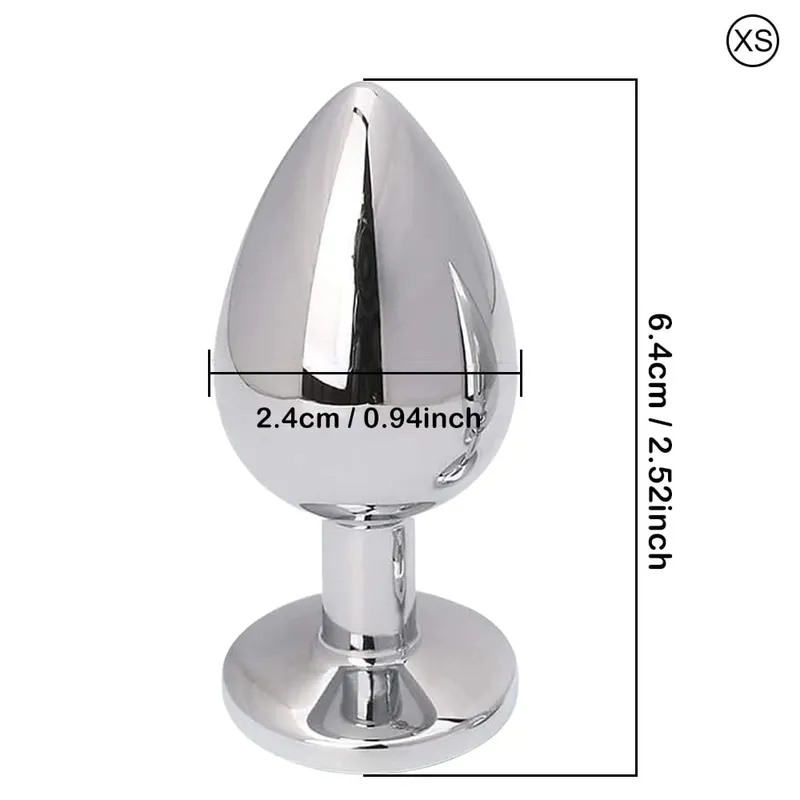 Metal Anal plug butt plug Sex Toys Butt Toys For Women Men Couples Adult Game Masturbator Anal Diamond 5 Size SM Adult Sex Toy — image 10
