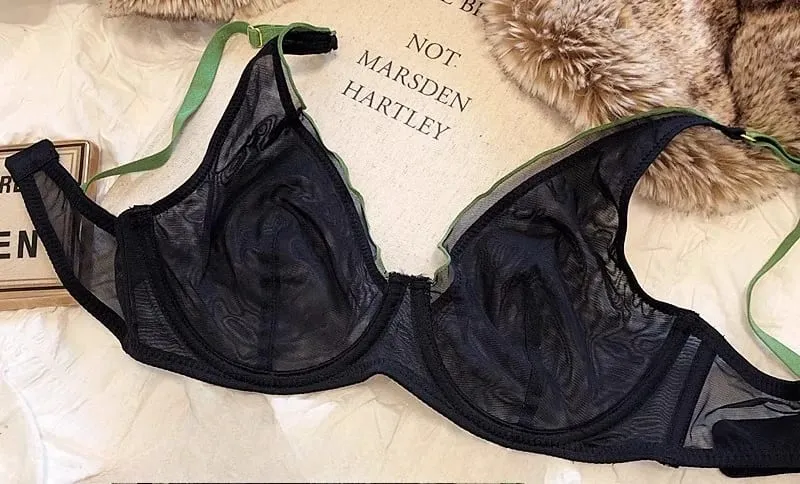 Minimizer Bra Plus Size Underwire French Style Triangle Cup Push Up Sexy Mesh Lingerie Set Support 32-40 MOYISU Sexy Bra Set BC — image 14