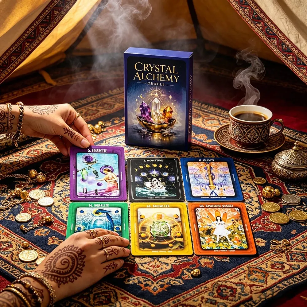 Crystal Alchemy Oracle Cards Divination Deck Crystal Healing Spiritual Guidance Tarot Board Game For Fate Reading Witchcraft — image 3