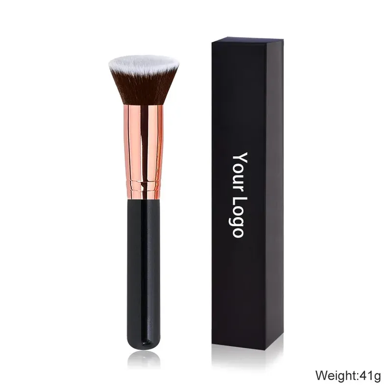 Free Private Label Makeup Brushes Foundation Loose Powder Concealer Blending Brush Pink Beauty Makeup Tool Wholesale Bulk 10pcs