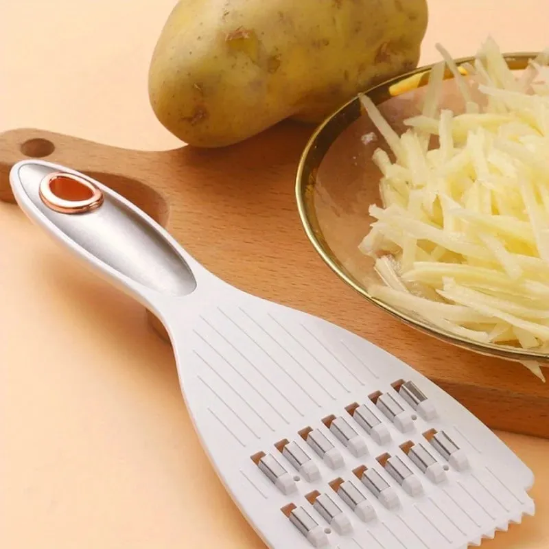 Multi-Functional Vegetable Slicer & Sharpener - Manual Food Cutter for Potatoes Carrots Fruits - Durable Plastic Kitchen Gadget — image 4