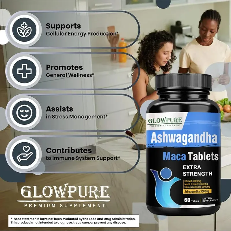 Potente mezcla de vitaminas a base de hierbas y marinas para hombres, suplemento energético para mejorar la vitalidad masculina y el bienestar general