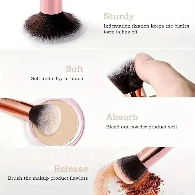 10/20Pc Marbling Handle Makeup Brushes Set Powder Foundation Eyeshadow Lip Blush Make Up Brush Set Professional Beauty Tools Kit