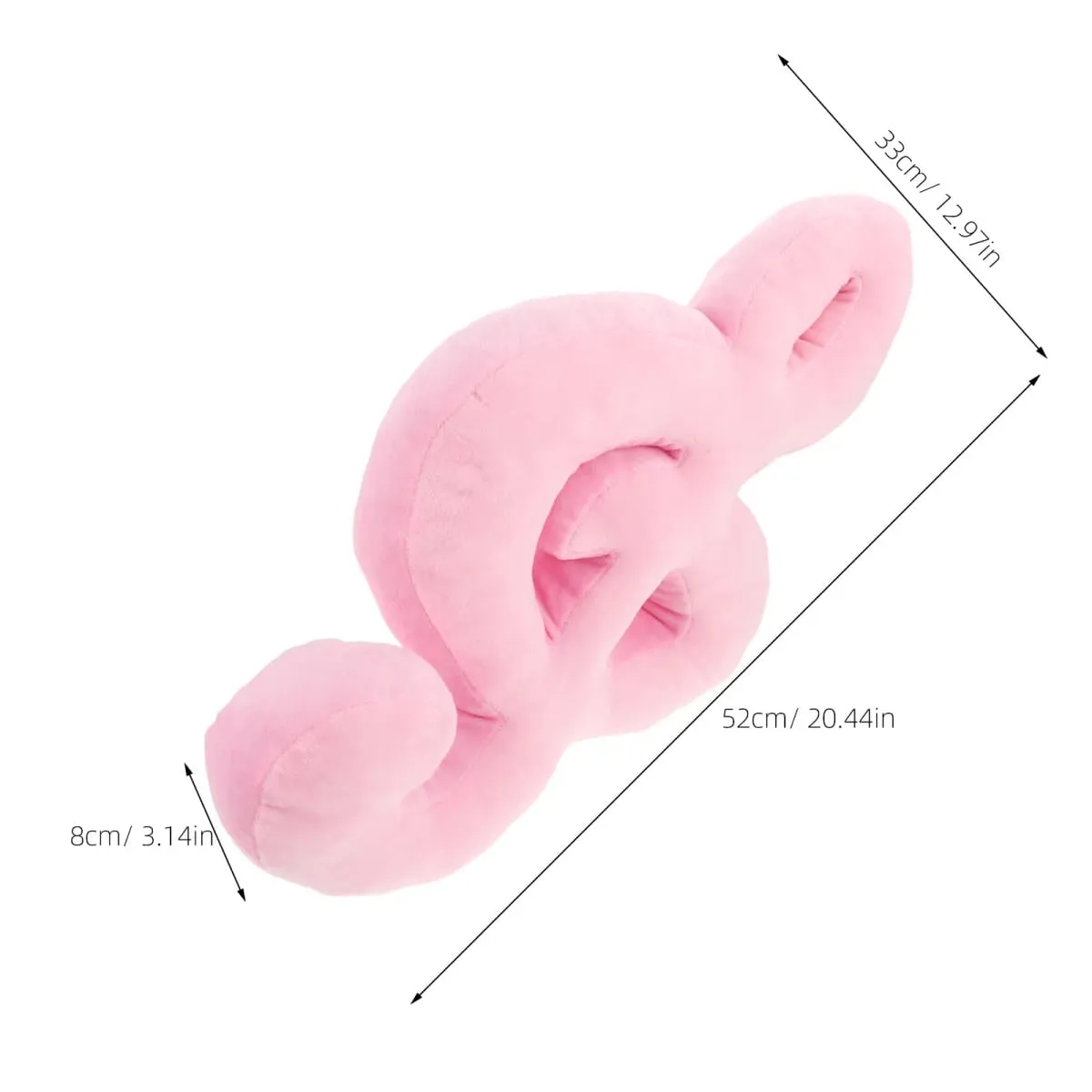 Music Inspired Soft Decorative Pillow Musical Note Shape Stylish Round Cushion for Couch Sofa Bed Chair Reading Lumbar Support