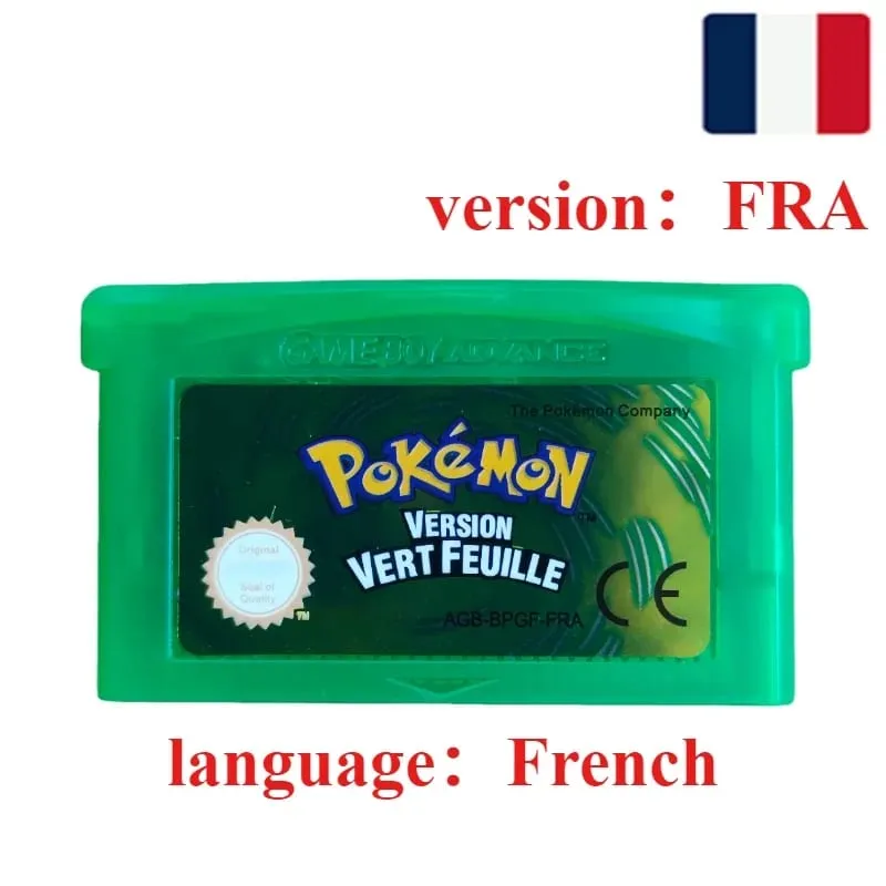 FRA Version French Pokemon Series 32 Bit Video Game Cartridge Emerald FireRed Leafgreen Ruby Sapphire GBA Game Card Toy Gift — image 11