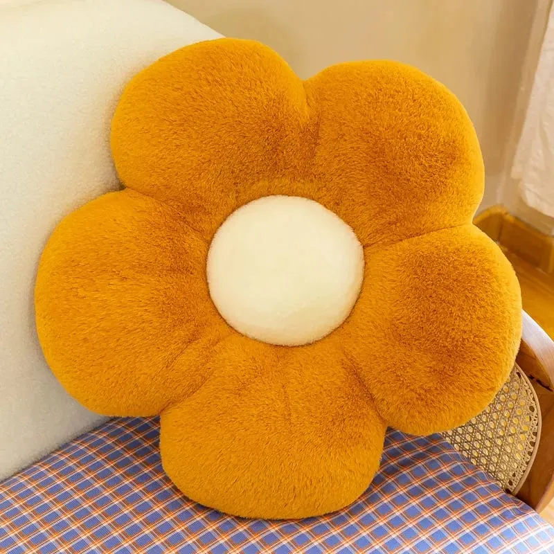 Generic Flower Shaped Plush Seat Cushion Soft Memory Cotton Round Pillow For Chair Bedroom Window Sofa Home Decor