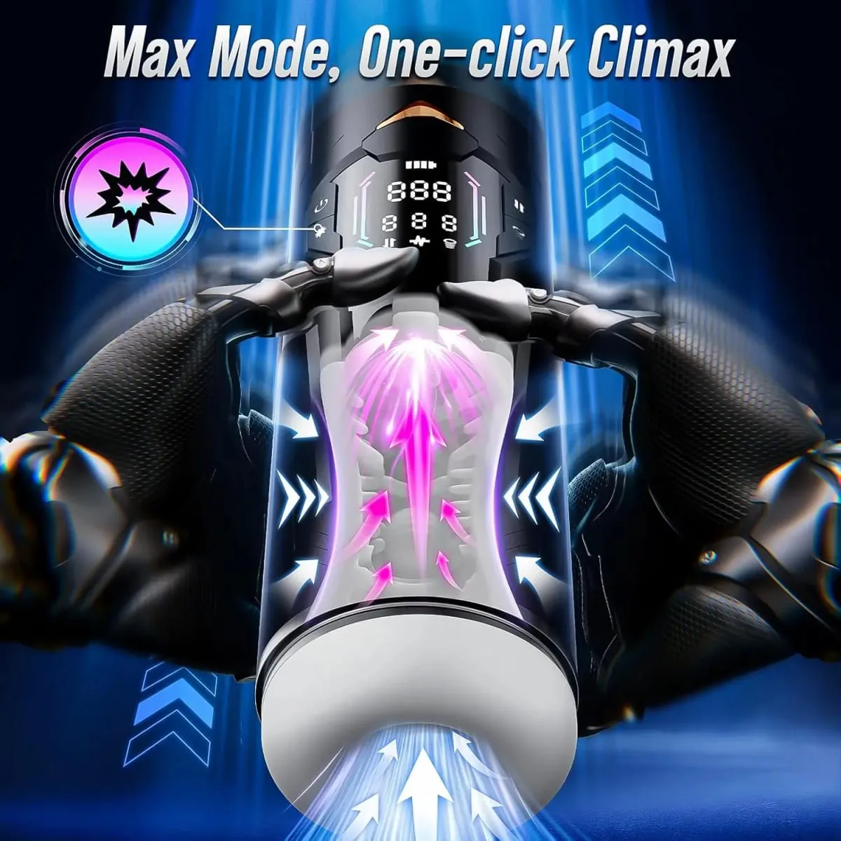 Automatic Male Masturbator Hands-Free 7 Telescopes & Sucking & Vibration Pocket Pussy Sex Toy for Men Adults Piston Mastubator — image 4