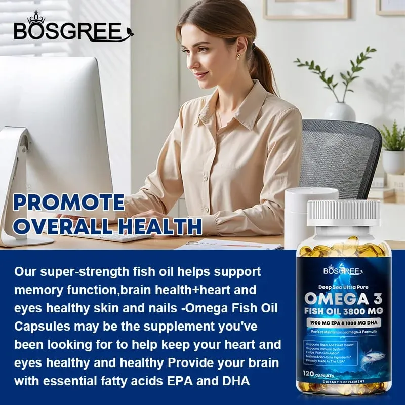 Omega 3 Fish Oil Supplement EPA+DHA - Suitable for Heart Liver Eye Brain Joint Health-Attention Memory and Emotional Support — image 5