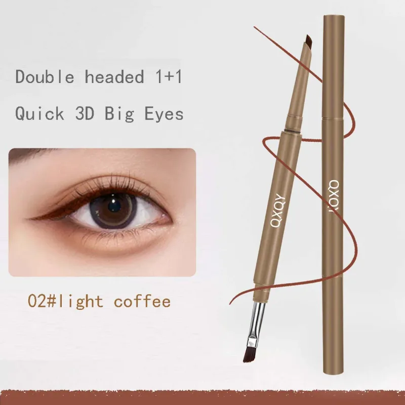 1 Pcs Double Head Easy To Color Gel Eyeliner Smooth and Waterproof Sweat Proof Dark Brown Lying Silkworm Outline Eyes Cosmetics — image 10