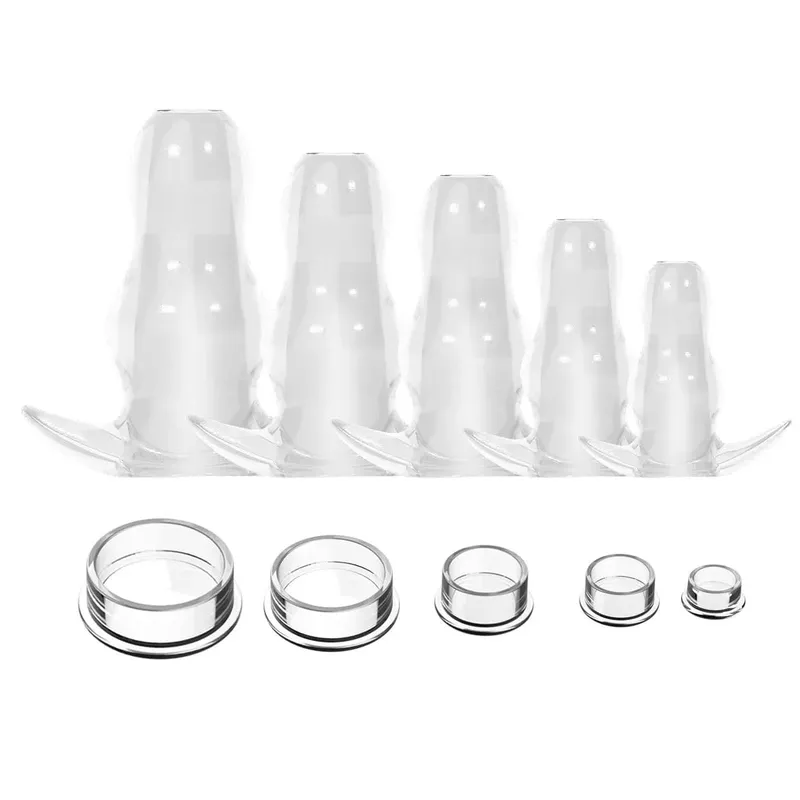 Paarse TPE holle tunnel buttplugset - Afgestudeerd open anale brancardpluggen Flexibel seksspeeltje voor mannen en vrouwen