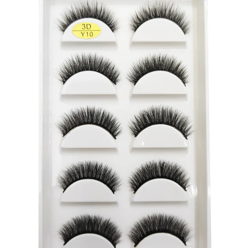 5 pares de pestañas postizas de visón 3D naturales suaves y esponjosas pestañas postizas de ojos maquillaje pestañas belleza gato Cilios 9 estilos — image 14