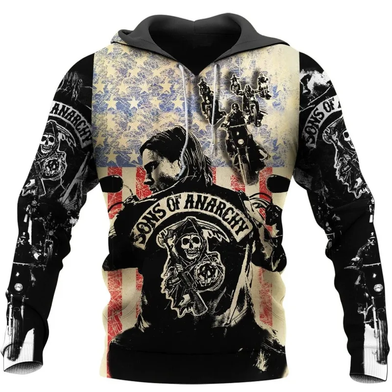 Hot Sale Men's 3D Print Hoodies Sweatshirts Sons of Anarchy Street Style Unisex Loose Casual Pullover Y2K Tracksuit Autumn — image 13