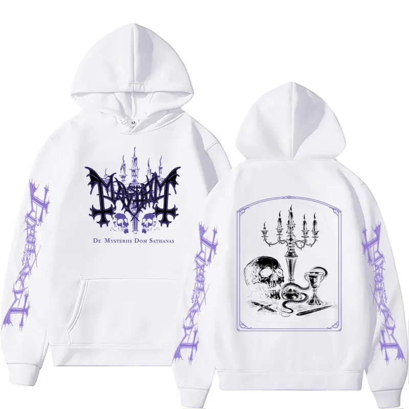 Rock Band Mayhem De Mysteriis Dom Sathanas Skeleton Graphic Hoodie Men Women Death Black Metal Gothic Punk Hoodies Streetwear — image 6