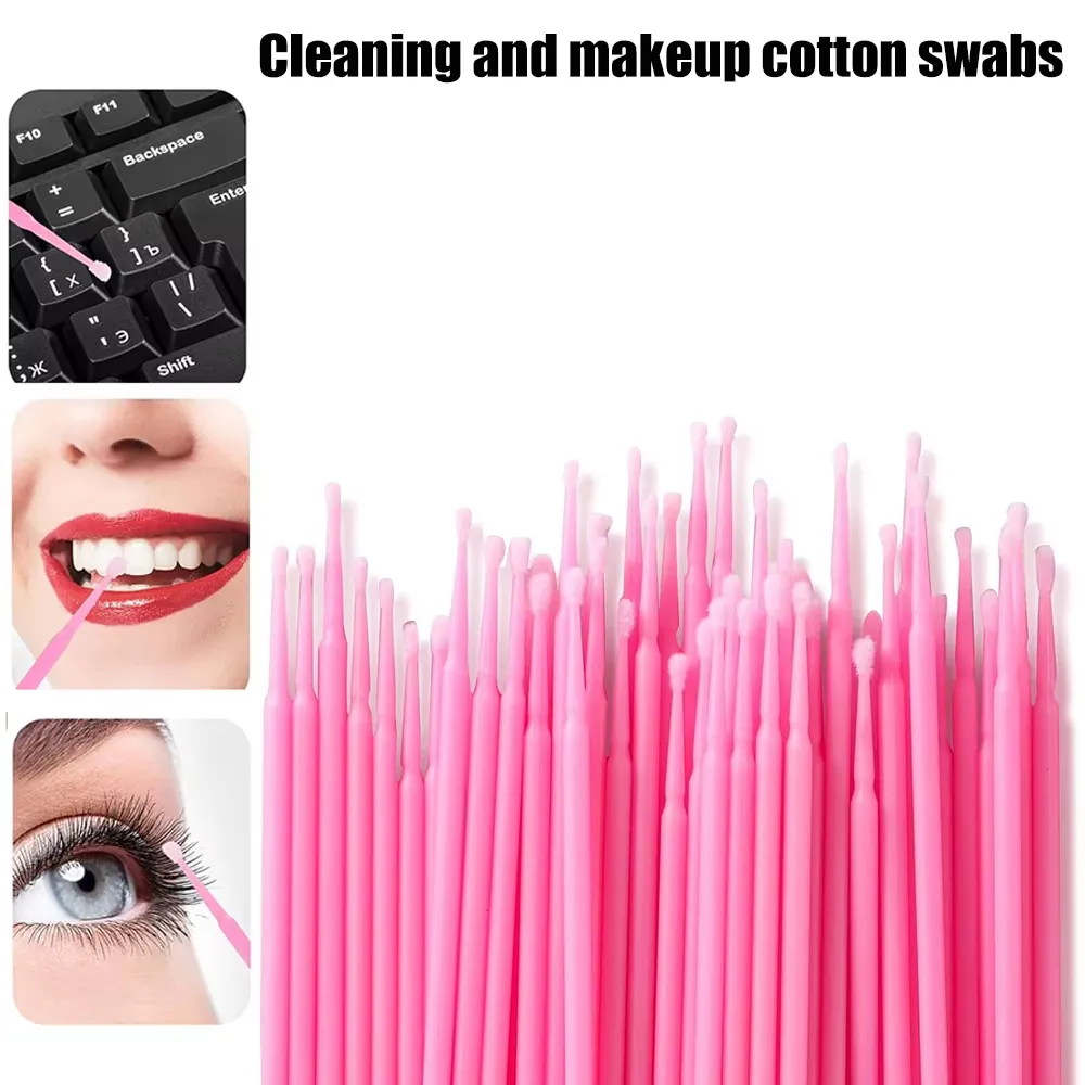 300/2000pcs MicroBrush Eyelash Cleaning Brush Lash Extension Individua Tools For Eyelashes Removing Swab Micro Makeup Brushes
